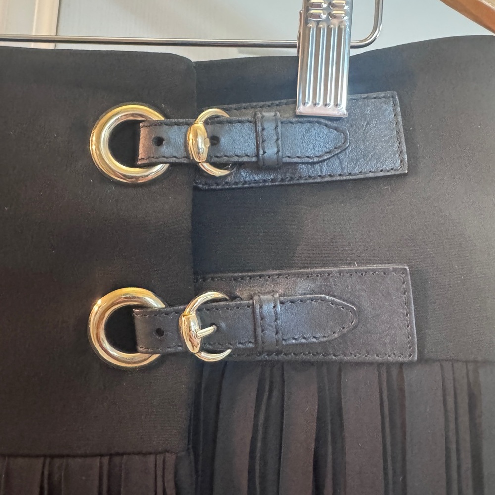 Gucci Black Mini Skirt with Buckle Accents - Picture 2 of 11